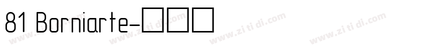 81 Borniarte字体转换